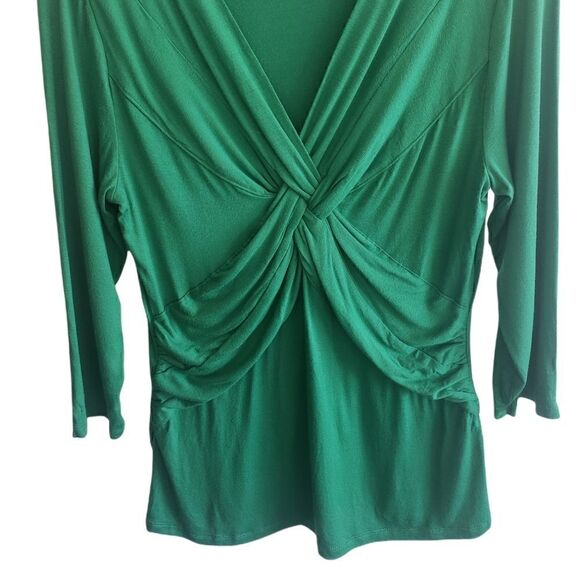Inc Green Twisted Front Top - Picture 3 of 5
